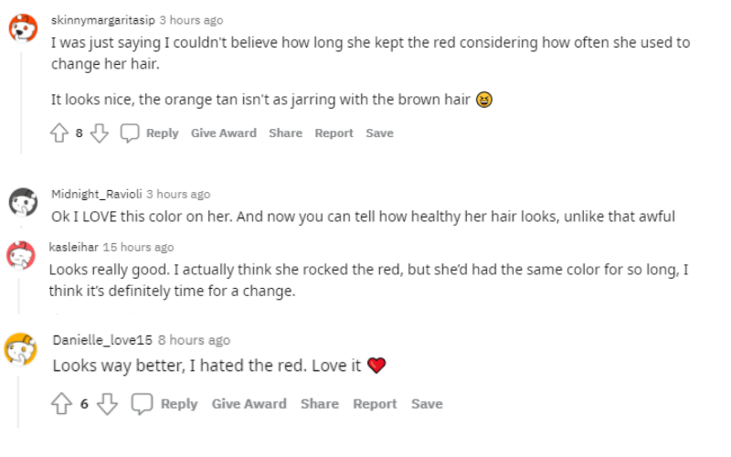 chelsea new hair comments