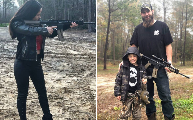 jenelle and david with guns