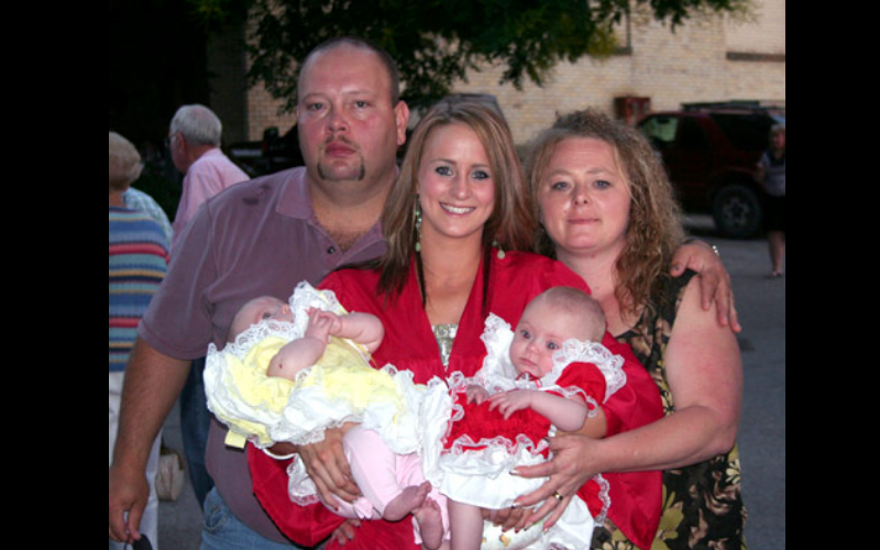 Leah with parents