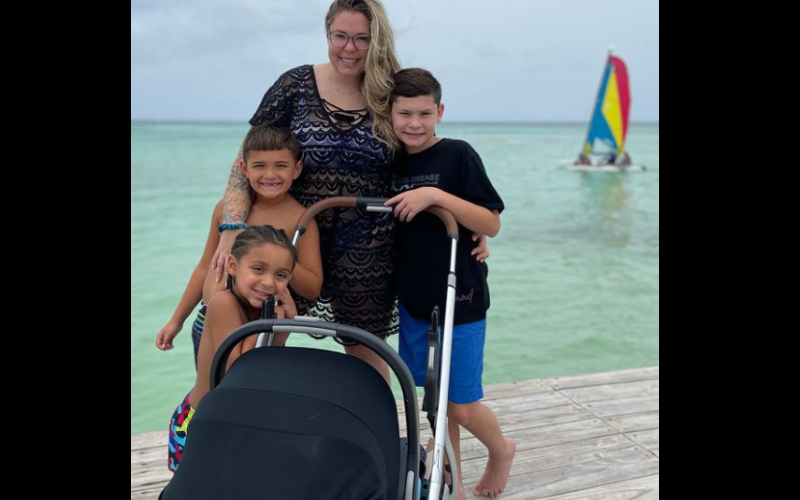 kail and the boys on beach