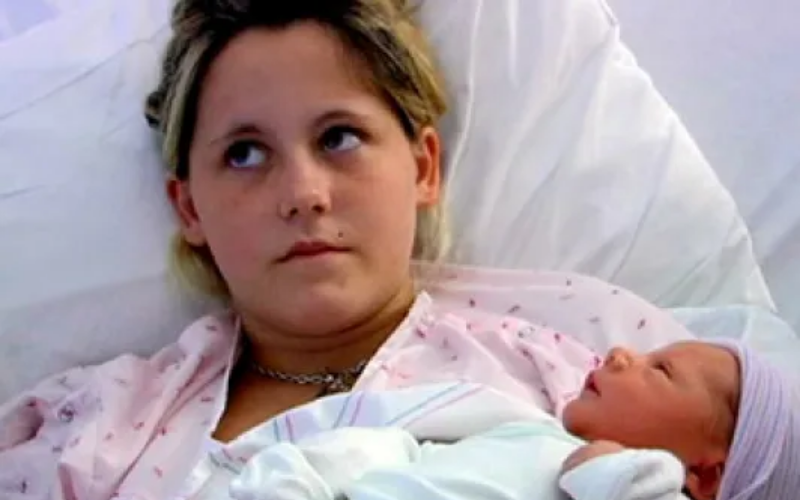 Jenelle and jace at birth