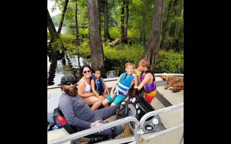 Jenelle and fam on the boat