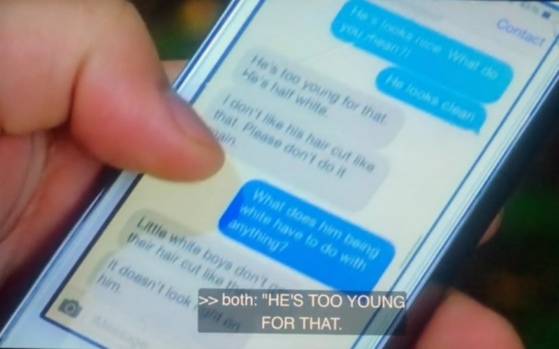 Jo texts with kail
