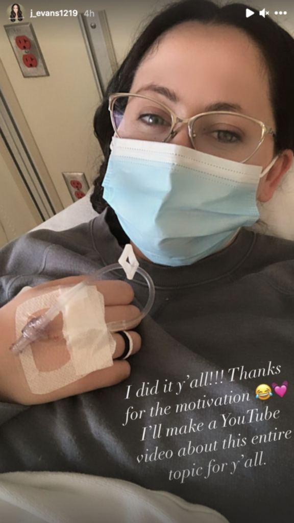 Jenelle in hospital