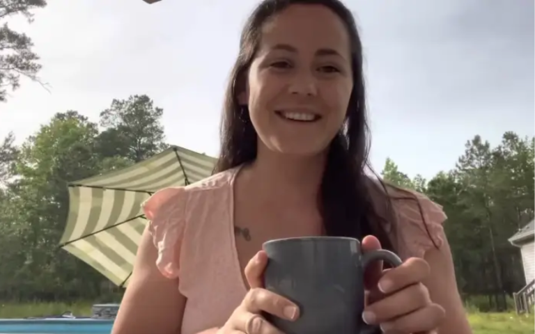 Jenelle with coffee