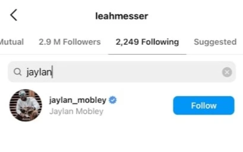 LEah follows jaylan